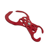 鋼製雙頭安全鎖鉤 安全鎖具扣環 六孔鎖鉤 群組鎖定扣 14724 - 紅色L137mm