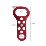 鋼製雙頭安全鎖鉤 安全鎖具扣環 六孔鎖鉤 群組鎖定扣 14724 - 紅色L137mm