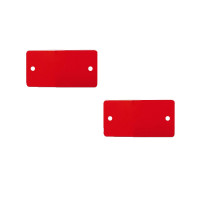 長方形空白塑膠吊牌（100個裝）25.4×50.8mm 紅色 14833 - 紅色25.4×25.4mm