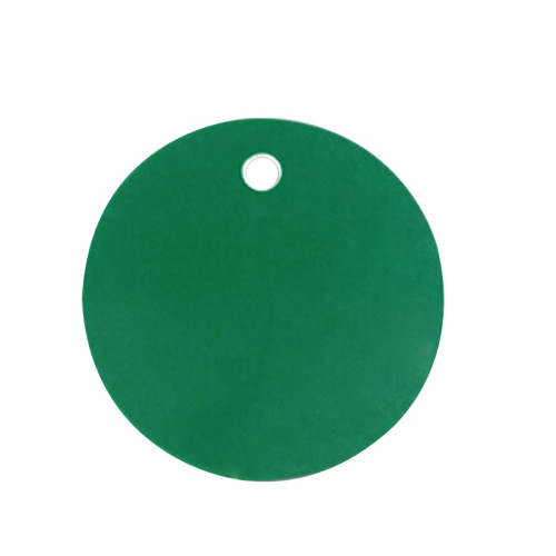 圓形空白塑膠吊牌 廠牌標示分類牌超市寄存牌鑰匙牌 綠色 100個裝 直徑38.1mm 14791 - 綠色Φ38.1mm