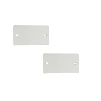 長方形空白塑膠吊牌（100個裝）25.4×50.8mm 白色 14839 - 白色38.1×38.1mm