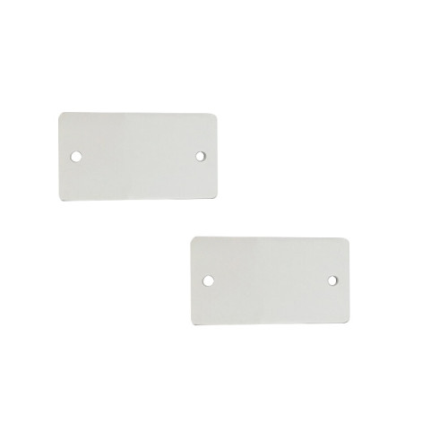 長方形空白塑膠吊牌（100個裝）25.4×50.8mm 白色 14839 - 白色38.1×38.1mm