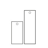 長方形空白塑膠吊牌（100個裝）25.4×50.8mm 白色 14839 - 白色38.1×38.1mm