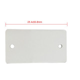 長方形空白塑膠吊牌（100個裝）25.4×50.8mm 白色 14839 - 白色38.1×38.1mm