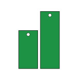 長方形空白塑膠吊牌（100個裝）25.4×76.2mm 綠色 14836 - 綠色50.8×50.8mm