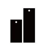 長方形空白塑膠吊牌（100個裝）25.4×76.2mm 黑色 14838 - 黑色31.8×31.8mm