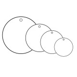 圓形空白塑膠吊牌廠標籤標記分類牌超市寄存牌鑰匙牌 白色 可書寫材質 100個裝 直徑50.8mm 14800 - 白色Φ50.8mm