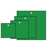 方形空白塑膠吊牌（100個裝）31.8×31.8mm 綠色 14806 - 綠色31.8×31.8mm