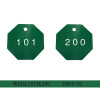 八邊形塑膠號碼編號吊牌（100個裝）φ31.8mm 綠色/白色 編號101-200 14869 - 綠白Φ38.1mm