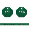 八邊形塑膠號碼編號吊牌（100個裝）φ31.8mm 綠色/白色 編號201-300 14870 - 綠白Φ38.1mm