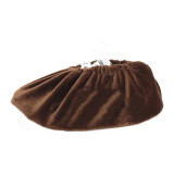 絨布防滑底鞋套（10雙裝）棕色 加厚絨布鞋套 可重複使用布鞋套 機房潔淨鞋套 13750 - 棕色絨布