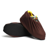 13752 網布防滑底鞋套（10雙裝）棕色 透氣網布防滑鞋套 機房布鞋套 樣品間布鞋套 - 棕色網眼布