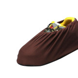 13752 網布防滑底鞋套（10雙裝）棕色 透氣網布防滑鞋套 機房布鞋套 樣品間布鞋套 - 棕色網眼布