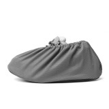 網布防滑底鞋套 室內布鞋套 無塵車間樣品屋居家腳套 10雙裝深灰色 13753 - 深灰色網眼布