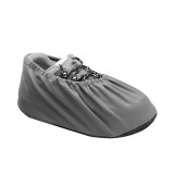 網布防滑底鞋套 室內布鞋套 無塵車間樣品屋居家腳套 10雙裝深灰色 13753 - 深灰色網眼布