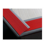 PVC樓梯包邊防滑條 辦公學校疏散通道 大理石階梯止滑條 紅灰寬5cm長25m 13860 - 紅間灰2cmx25mx3mm