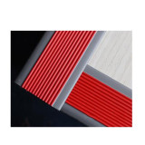 PVC樓梯包邊防滑條 辦公學校疏散通道 大理石階梯止滑條 紅灰寬5cm長25m 13860 - 紅間灰2cmx25mx3mm
