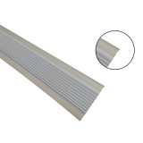 PVC樓梯包邊防滑條 辦公學校疏散通道 大理石階梯止滑條 灰色寬5cm長25m 13864 - 灰色2cmx25mx3mm