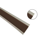 PVC樓梯包邊防滑條 辦公學校疏散通道 大理石階梯止滑條 棕色寬5cm長25m 13865 - 咖啡色2cmx25mx3mm