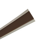 PVC樓梯包邊防滑條 辦公學校疏散通道 大理石階梯止滑條 棕色寬5cm長25m 13865 - 咖啡色2cmx25mx3mm