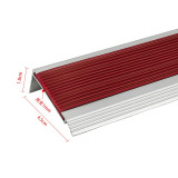 鋁合金樓梯包邊防滑條（紅）長度1.5m 幼兒園踏步收邊條 階梯包角 鋁合金止滑條 13866 - 紅色4.5x1.8cmx1.5m