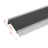 鋁合金樓梯包邊防滑條（灰色）長度1.5m 鋁合金樓梯踏步防滑條 小學樓梯包邊止滑條 13869 - 灰色4.5x1.8cmx1.5m