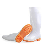 高筒雨靴 廚房清潔防滑工作雨鞋 白色 45碼 - 白色45