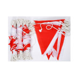 電力安全施工警示圍旗 長度20m 電力安全警示旗 電力施工三角彩旗 安全施工隔離旗 13930 - 紅白L20m