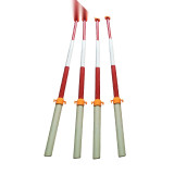 預埋式絕緣伸縮圍籬桿 變電站絕緣地樁網桿 電力絕緣圍籬桿 預埋式絕緣伸縮地樁 13933 - 紅白相間長度1.2m