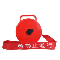 手提式電力安全警示帶（禁止通行）5cm×100m 盒裝錦綸隔離帶 安全警示隔離帶 13938 - 紅色5cm*100m