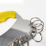 18位元金屬鑰匙盤（含鑰匙圈）宿舍鑰匙管理盤 不鏽鋼鑰匙圈 鑰匙管理板 鑰匙收納盤 13994 - 本色8.4cmx15.4cm