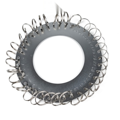 36位金屬鑰匙盤（含鑰匙圈）宿舍房間鑰匙管理盤 不鏽鋼鑰匙圈 手提鑰匙收納板 - 原色14.5*14.5cm