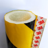 管狀警告防撞棉（2支裝）Φ46*300mm 弧形防撞棉 圓管型防撞海綿 圓管形狀防撞棉 13974 - 黃黑條紋46x26x300mm
