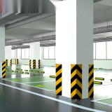 警示防撞棉（10個裝）10*50*1cm 黃/黑 PU海綿防撞棉 黃黑警示防撞海綿 防撞緩衝棉 13976 - 黃黑色100*500*10mm