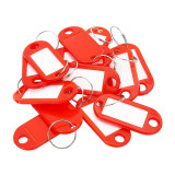 塑膠鑰匙牌（100個裝） 紅色 彩色分類管理箱鑰匙牌 可書寫編號 13409 - 紅色5x2.3cm