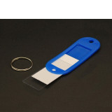 塑膠鑰匙牌（100個裝） 深藍 彩色分類管理箱鑰匙牌 可書寫編號 13413 - 深藍5x2.3cm