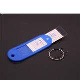 塑膠鑰匙牌（100個裝） 深藍 彩色分類管理箱鑰匙牌 可書寫編號 13413 - 深藍5x2.3cm