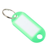 塑膠鑰匙牌（100個裝） 綠色 鑰匙管理箱鑰匙牌 彩色分類鑰匙牌 可書寫編號鑰匙牌 13414 - 綠色5x2.3cm