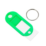 塑膠鑰匙牌（100個裝） 綠色 鑰匙管理箱鑰匙牌 彩色分類鑰匙牌 可書寫編號鑰匙牌 13414 - 綠色5x2.3cm