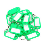 塑膠鑰匙牌（100個裝） 綠色 鑰匙管理箱鑰匙牌 彩色分類鑰匙牌 可書寫編號鑰匙牌 13414 - 綠色5x2.3cm