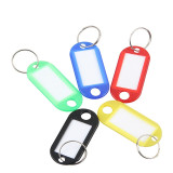 塑膠鑰匙牌（100個裝） 綠色 鑰匙管理箱鑰匙牌 彩色分類鑰匙牌 可書寫編號鑰匙牌 13414 - 綠色5x2.3cm