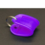 塑膠鑰匙牌（100個裝） 紫色 鑰匙管理箱鑰匙牌 彩色分類鑰匙牌 可書寫編號鑰匙牌 13415 - 紫色5x2.3cm