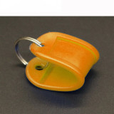 塑膠鑰匙牌（100個裝） 橘色 彩色分類管理箱鑰匙牌 可書寫編號 13416 - 橘色5x2.3cm