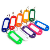 塑膠鑰匙牌（100個裝） 橘色 彩色分類管理箱鑰匙牌 可書寫編號 13416 - 橘色5x2.3cm