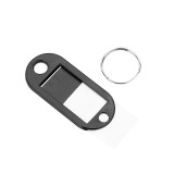 塑膠鑰匙牌（100個裝） 黑色 鑰匙管理箱鑰匙牌 彩色分類鑰匙牌 可書寫編號鑰匙牌 13417 - 黑色5x2.3cm