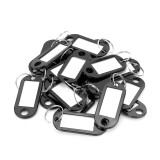 塑膠鑰匙牌（100個裝） 黑色 鑰匙管理箱鑰匙牌 彩色分類鑰匙牌 可書寫編號鑰匙牌 13417 - 黑色5x2.3cm