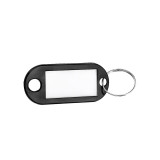 塑膠鑰匙牌（100個裝） 黑色 鑰匙管理箱鑰匙牌 彩色分類鑰匙牌 可書寫編號鑰匙牌 13417 - 黑色5x2.3cm