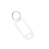 塑膠鑰匙牌（100個裝） 白色 鑰匙管理箱鑰匙牌 彩色分類鑰匙牌 可書寫編號鑰匙牌 13418 - 白色5x2.3cm