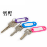 塑膠鑰匙牌（100個裝） 混色 彩色分類管理箱鑰匙牌 可書寫編號 13419 - 混色5x2.3cm