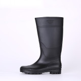 高筒PVC塑膠雨鞋 雨鞋工作雨鞋PVC雨鞋 高筒防水防滑耐磨戶外雨鞋 37碼 16059 - 黑色37碼